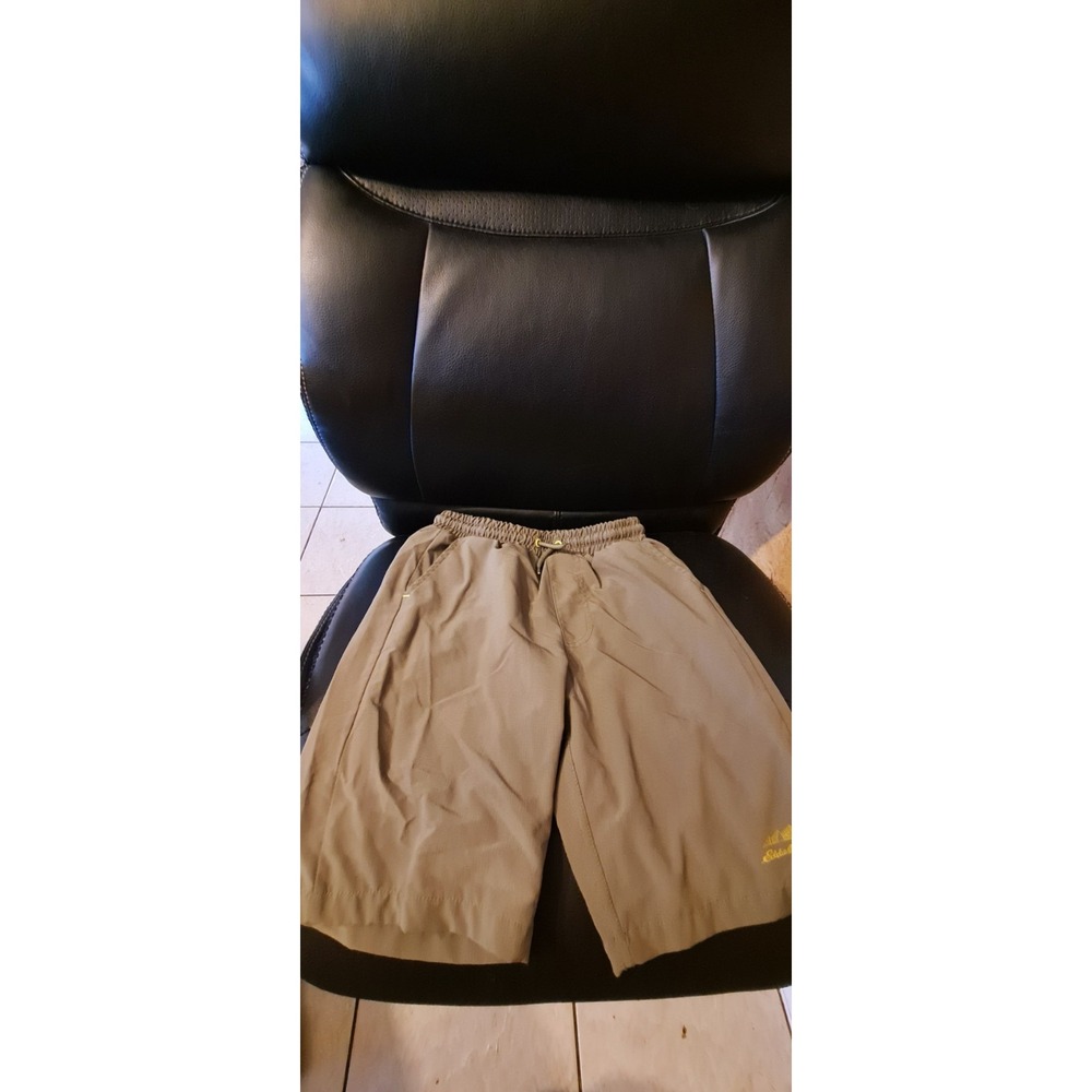 Boys Army Green Eddie Bauer Swim Trunks Small (7/8)